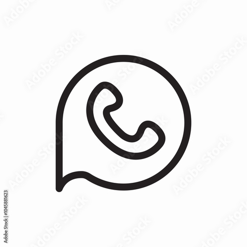 phone call speech bubble icon sign vector