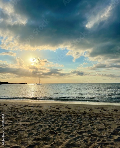 sunset on the beach