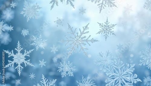 Wallpaper of falling beautiful snowflakes