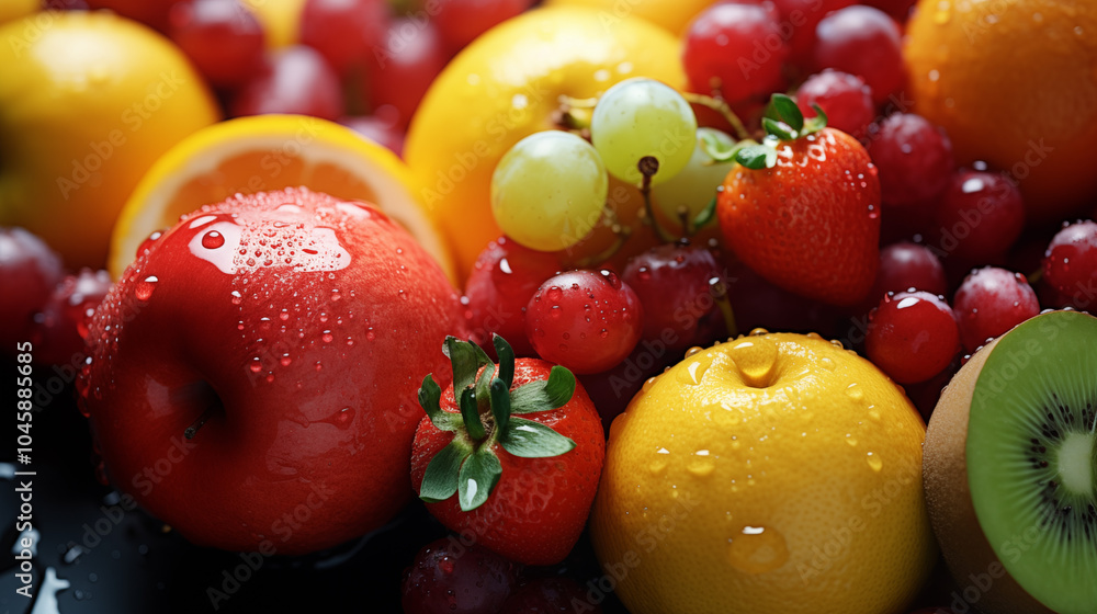 AI generator image of food store, vegetables, fruits fresh from the farm AI generator image of food store, vegetables, fruits fresh from the farm