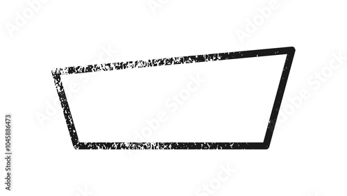 Grunge border in trapezoid form