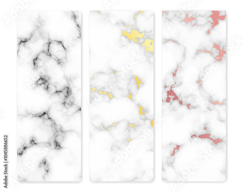 Set of marble texture backgrounds