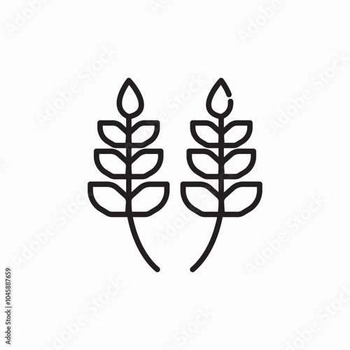 millet barley icon sign vector