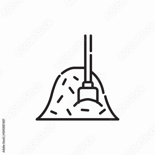 haystack pitchfork icon sign vector