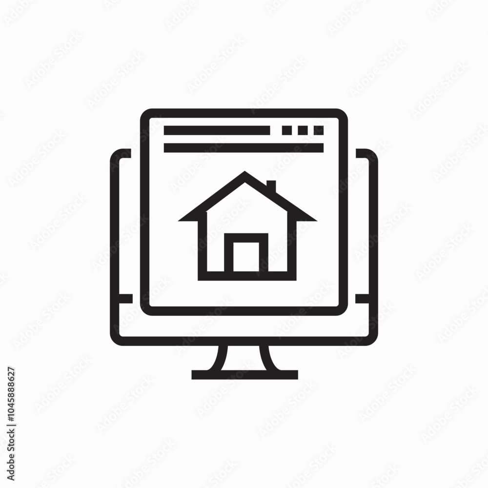 real estate webpage icon sign vector real estate webpage icon sign vector