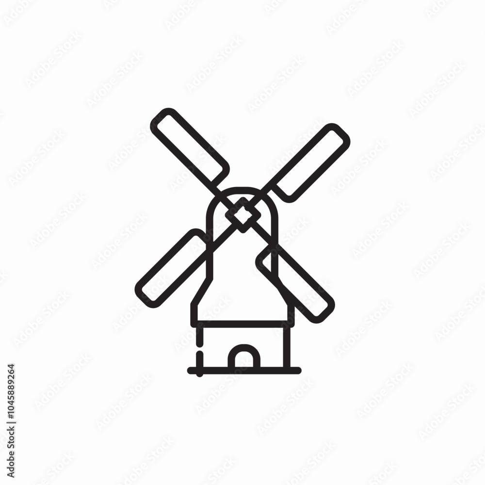 wind mill icon sign vector wind mill icon sign vector