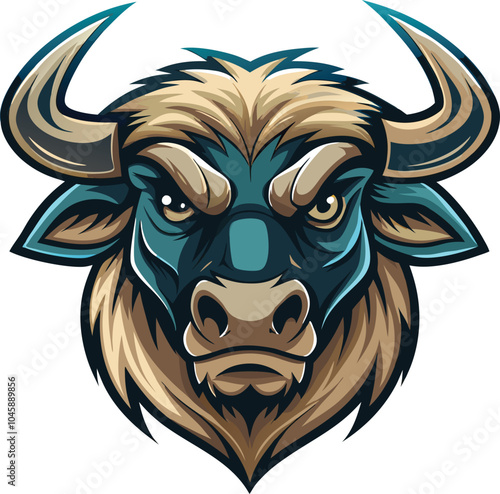 Angry Bull Head Mascot Illustration Design