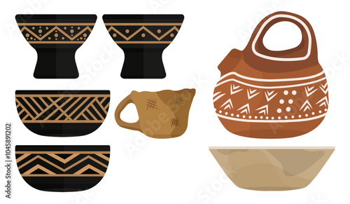 Brazilian Native Amazon Indians Ceramics Models