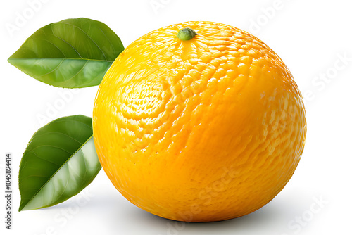 Fresh ripe orange clementine leaves leaf mandarine tangerine whole white background food advertising mockup template isolated element fruit tropical studio photo shoot 3d photo