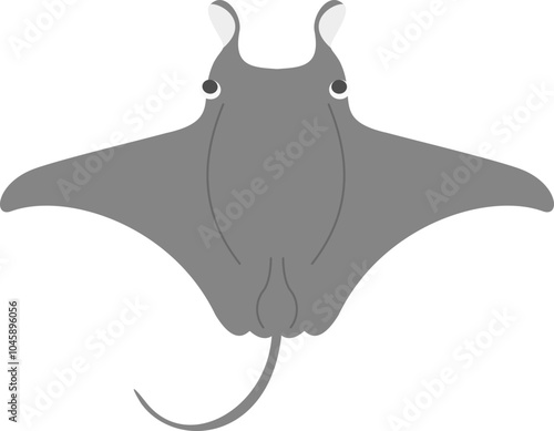 Manta ray fish cartoon