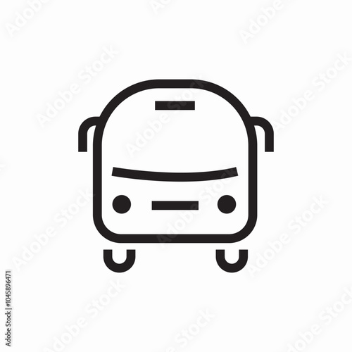 bus public transportation icon sign vector