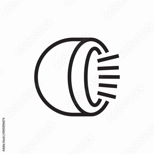 car light icon sign vector