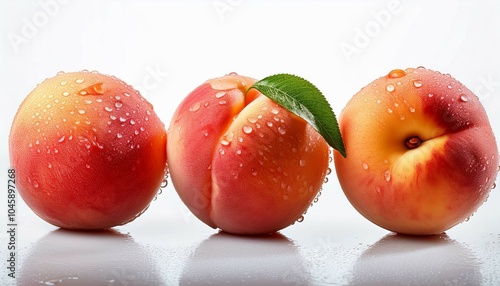 peach and water drops