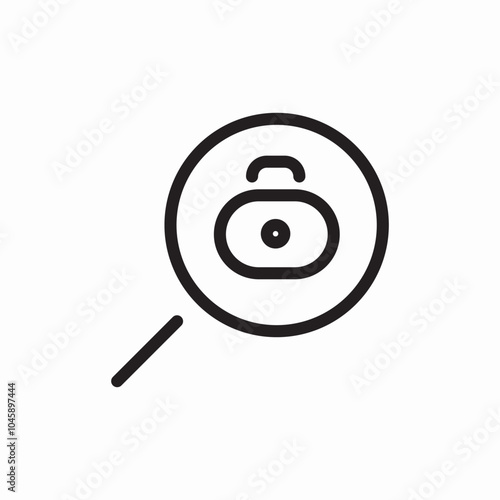 search lock icon sign vector