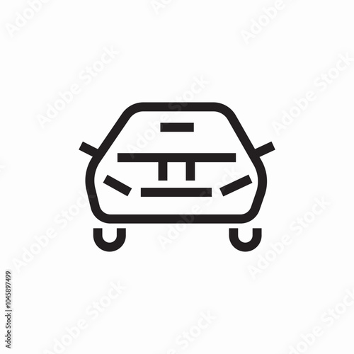 sport car front icon sign vector