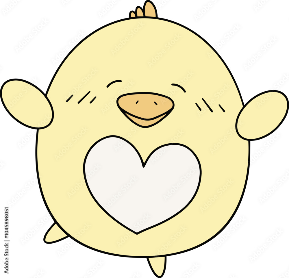 Cute Hand Drawn Chicks Element. Cute Chicken Character Vector Illustration. Cute Hand Drawn Chicks Element. Cute Chicken Character Vector Illustration.