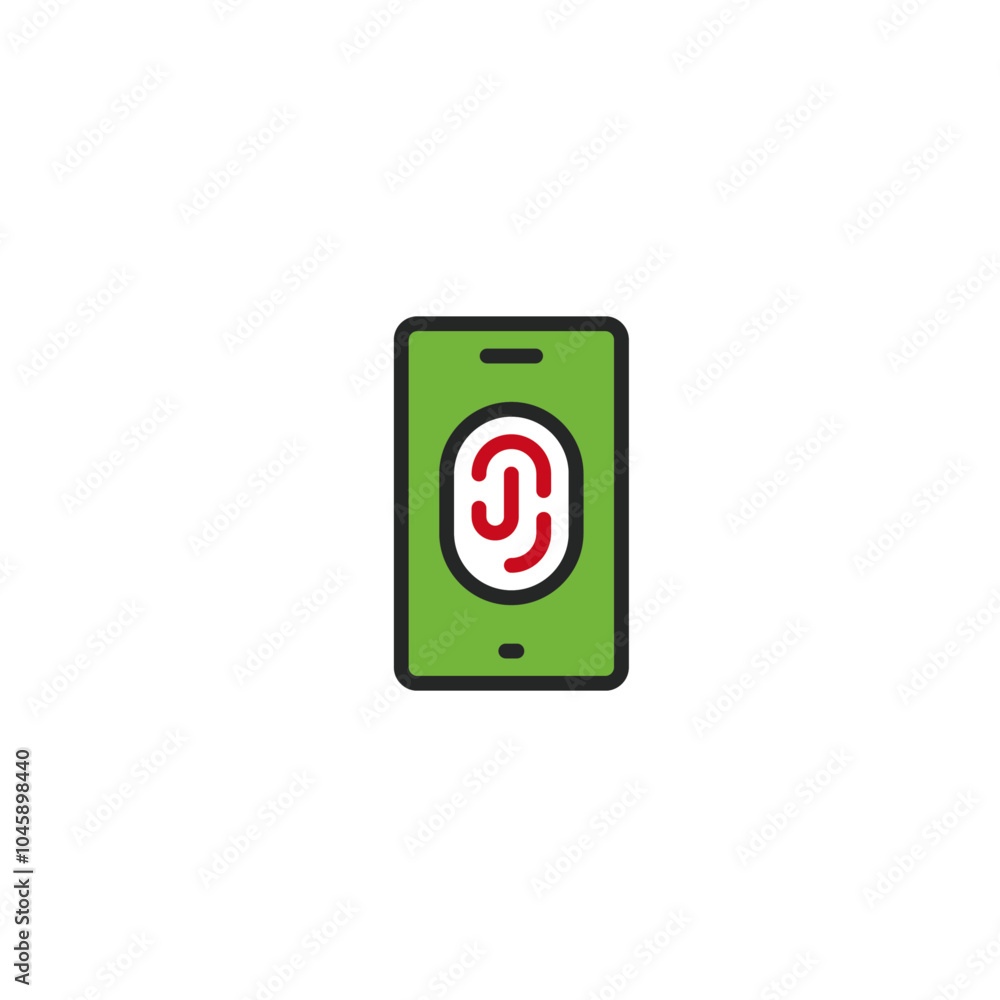 Fingerprint icon flat vector design Fingerprint icon flat vector design
