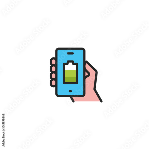 Battery icon flat vector design