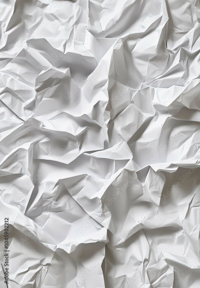 Obraz premium crumpled white paper