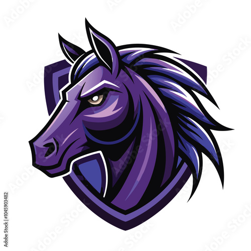Wallpaper Mural Purple Horse Head Mascot Logo Design Torontodigital.ca