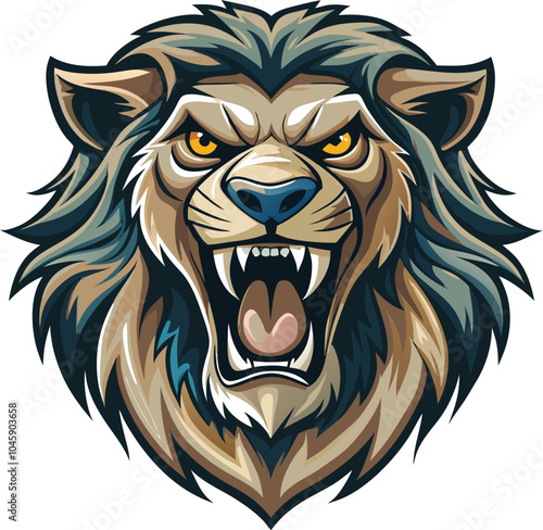 Wallpaper Mural Roaring Lion Head, Fierce,  Powerful, Wild, Predator Torontodigital.ca