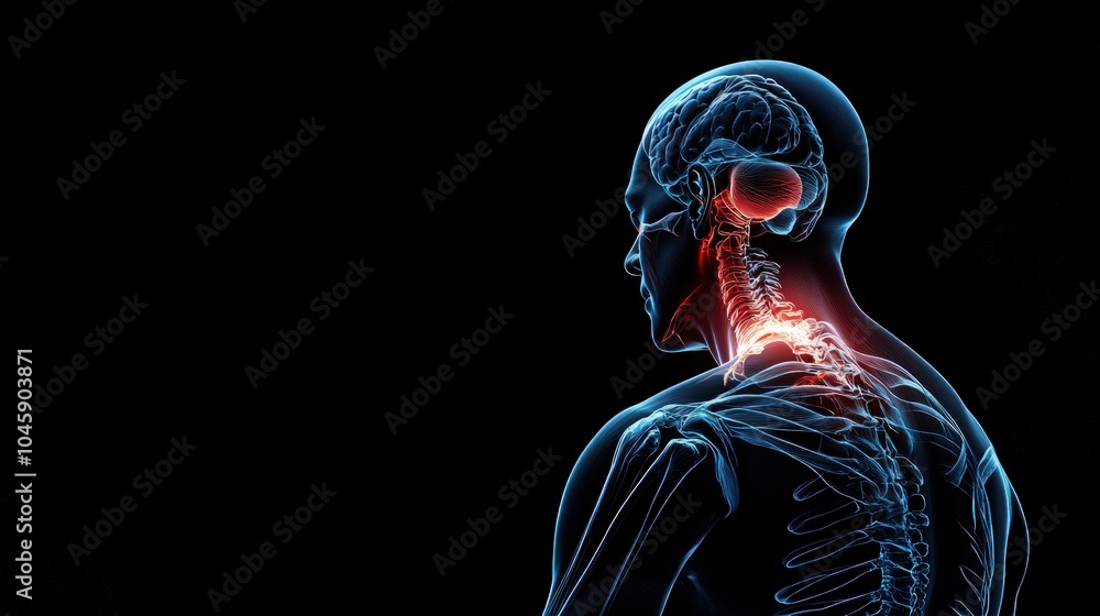 Human shoulder pain illustrated on a black background Human shoulder pain illustrated on a black background