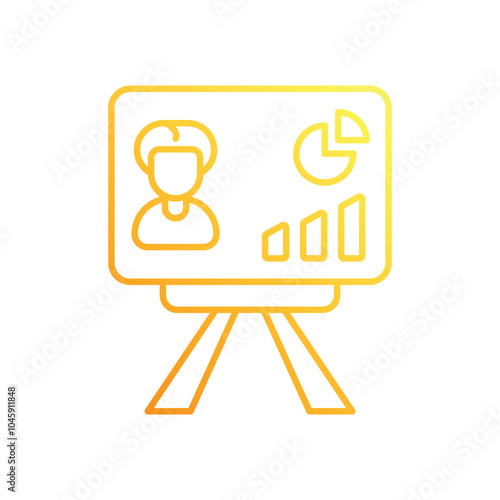 Presentation Board vector icon