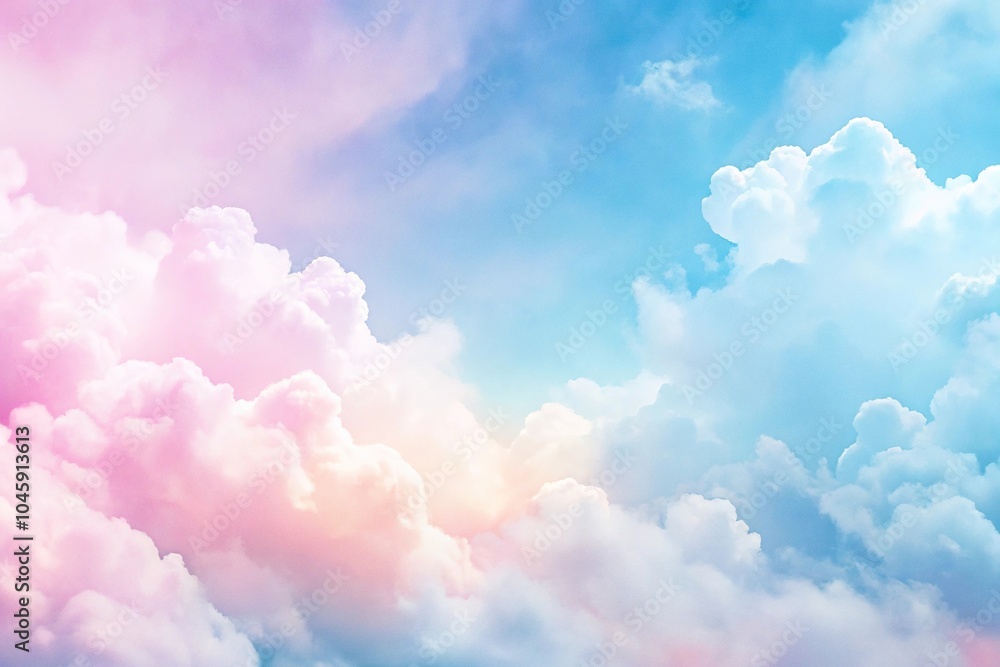 Soft pastel watercolor sky background with a tilted angle Soft pastel watercolor sky background with a tilted angle
