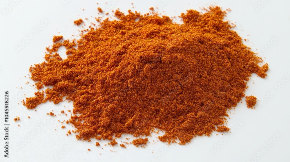 Finely Ground Paprika on White Background Finely Ground Paprika on White Background