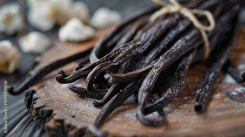 bunch of vanilla pods photo