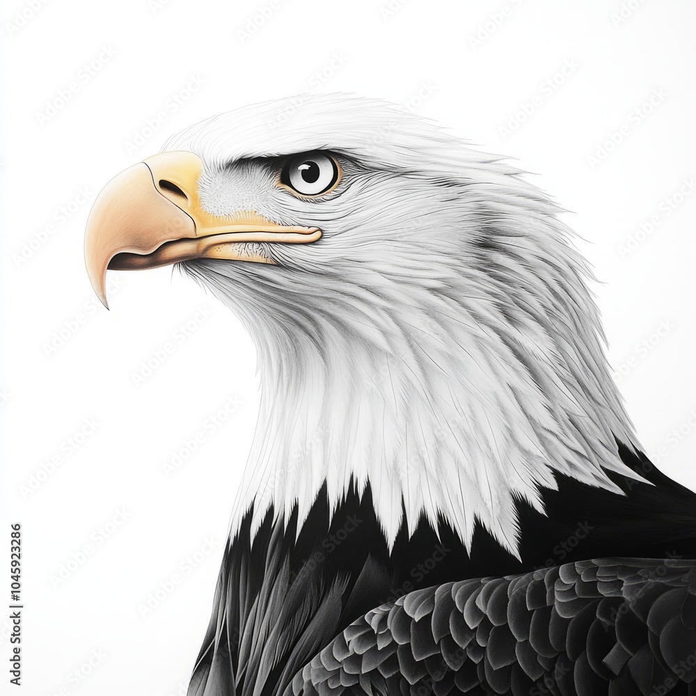 A majestic bald eagle with sharp eyes. A majestic bald eagle with sharp eyes.