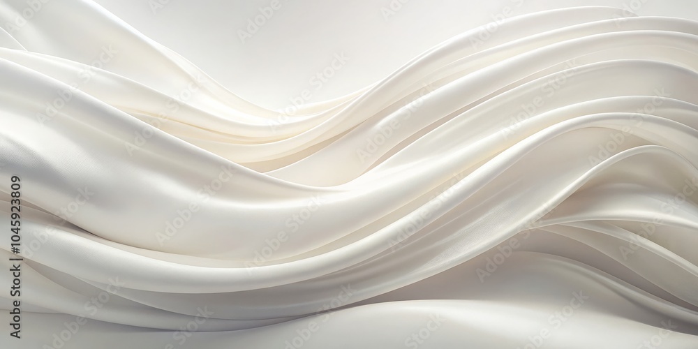 Abstract White Fabric Waves, 3D Rendering, Minimalism, Abstract Background, White, Fabric, Wave Abstract White Fabric Waves, 3D Rendering, Minimalism, Abstract Background, White, Fabric, Wave