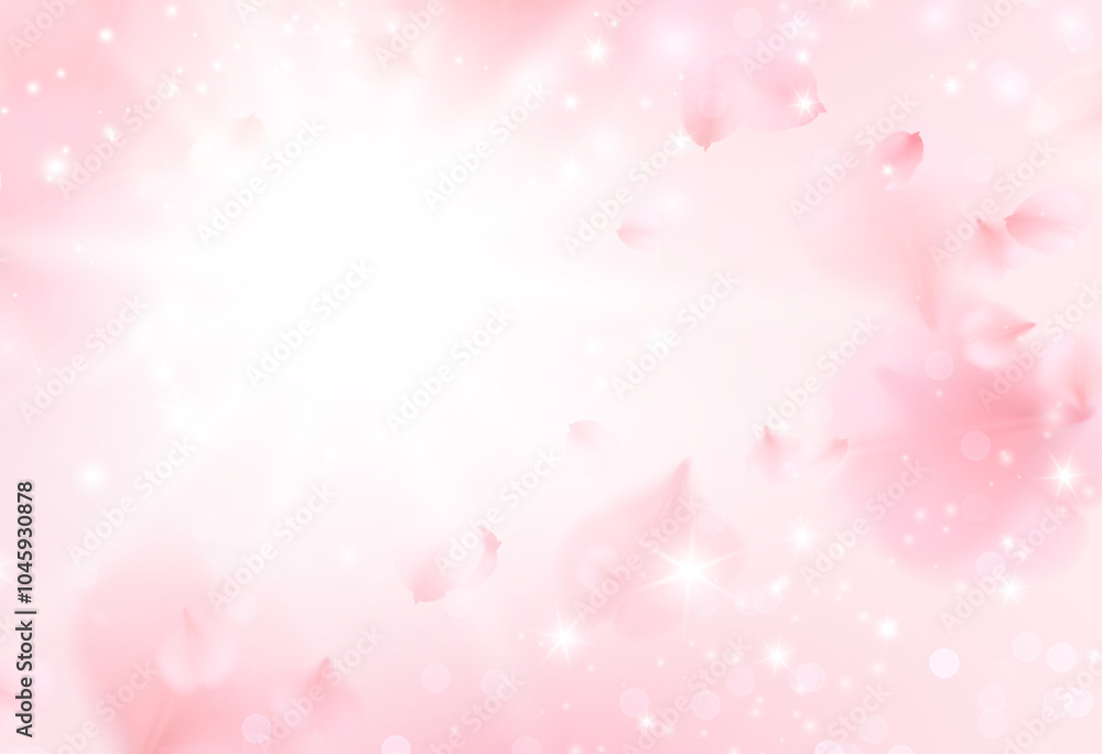 Petals of pink rose spa background. Floral pattern, flying sakura effect, cherry flower elements for romantic banner design. Spring blossom concept Petals of pink rose spa background. Floral pattern, flying sakura effect, cherry flower elements for romantic banner design. Spring blossom concept
