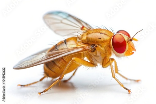 Fruit fly on white background photo