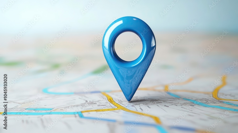 Blue location 3d icon marker or route gps position navigator sign and travel navigation pin road map pointer symbol isolated on white street address background with point direction discovery tracking. Blue location 3d icon marker or route gps position navigator sign and travel navigation pin road map pointer symbol isolated on white street address background with point direction discovery tracking.