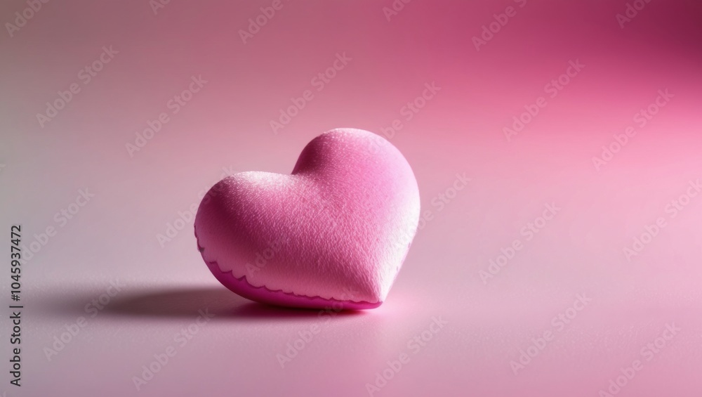 Fluffy pink heart on gradient pink background. Fluffy pink heart on gradient pink background.