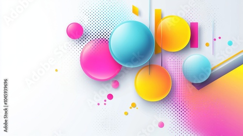 Wallpaper Mural With vibrant gradient geometric shapes, textured cartoon illustrations and a vibrant background, this is a lively backdrop sure to inspire creativity. Torontodigital.ca