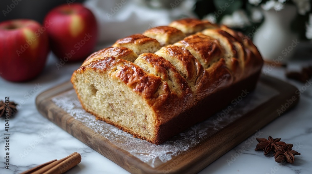 Freshly baked apple cinnamon bread Freshly baked apple cinnamon bread