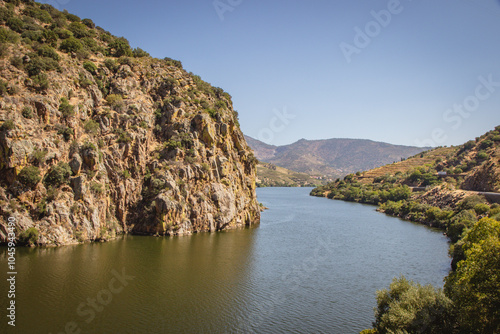 Porto, Portugal 5, August 2024: A picturesque view of the Douro Valley.  The photograph has been taken from the Miradouro Train.