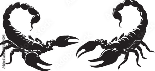 Scorpion silhouette vector EPS  SET