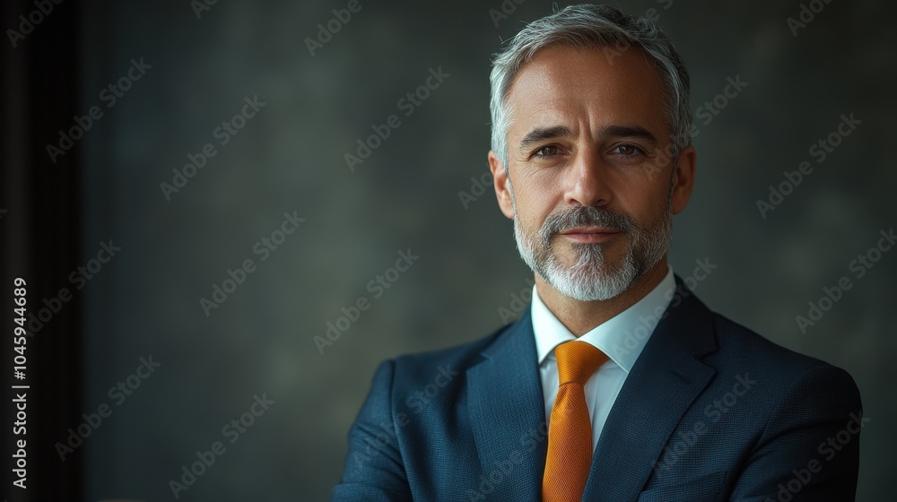 Middle-aged American man with a business suit and a friendly look. Middle-aged American man with a business suit and a friendly look.