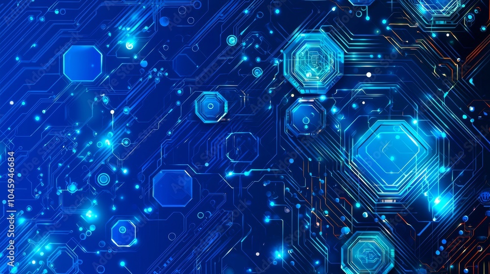 Obraz premium Background design for hexagon tech blue innovation concept