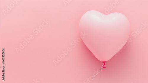 Wallpaper Mural Heart-shaped pink balloon on vibrant pink background Torontodigital.ca