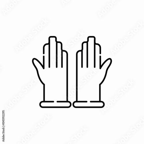 cleaning gloves icon sign vector