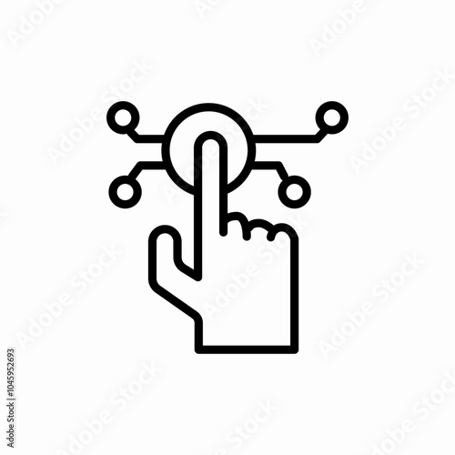 cyber touch icon sign vector