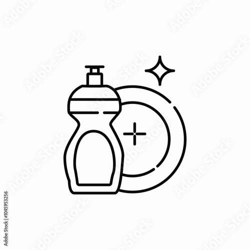 dish detergent icon sign vector