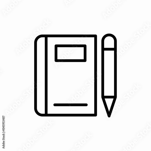 notepad pen icon sign vector