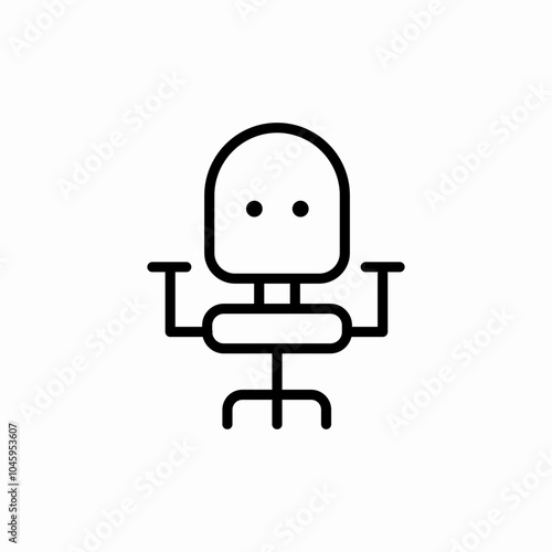 office chair icon sign vector