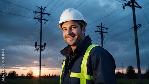 worker in the wind photo