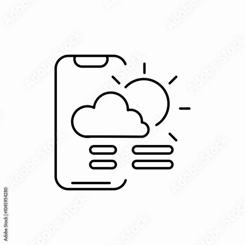 phone weather icon sign vector